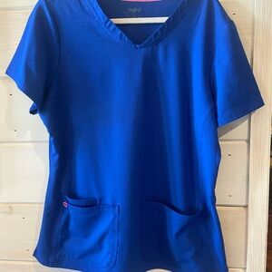 Top/pants/jackets set Women's Royal Blue Heart Soul Scrubs